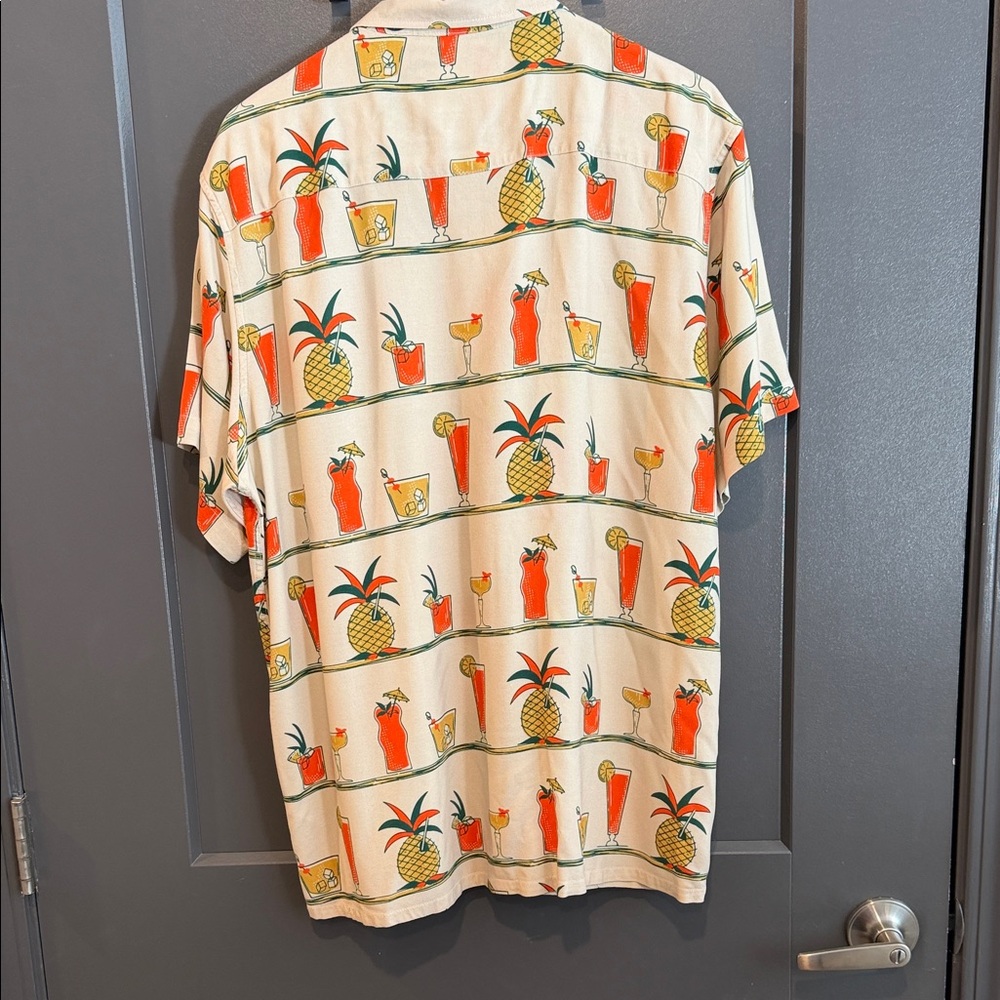 Durin Beige Cocktail Print Men's Shirt - Picture 4 of 4